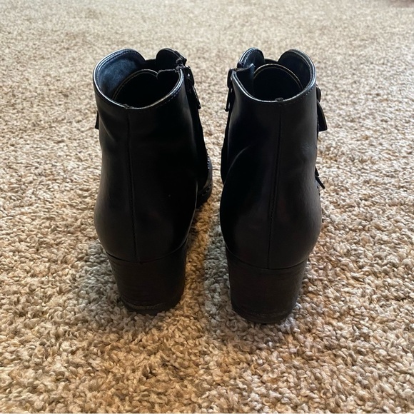 Paul Green Black Leather Ankle Boots Boot Size 6 - Picture 10 of 15